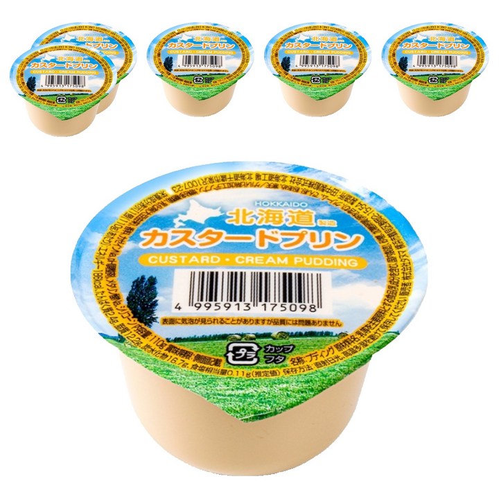 홋카이도 커스터드 푸딩, 6개, 110g