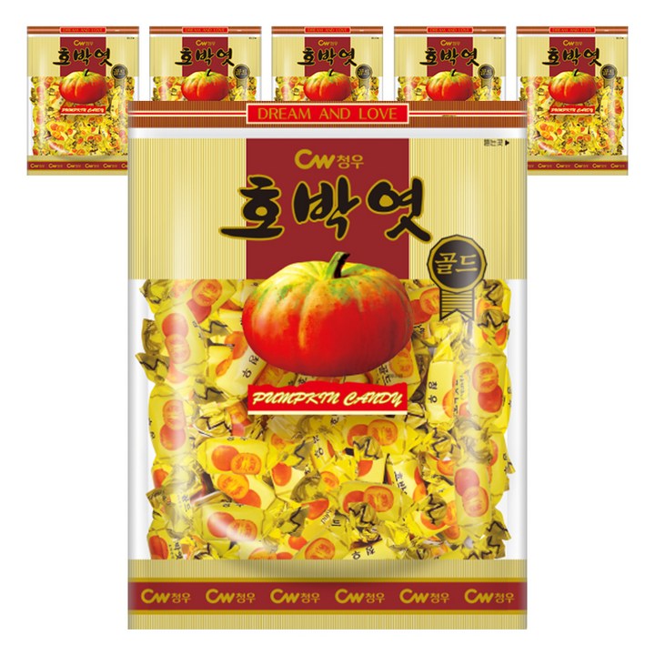 청우식품 호박엿 골드, 350g, 6개