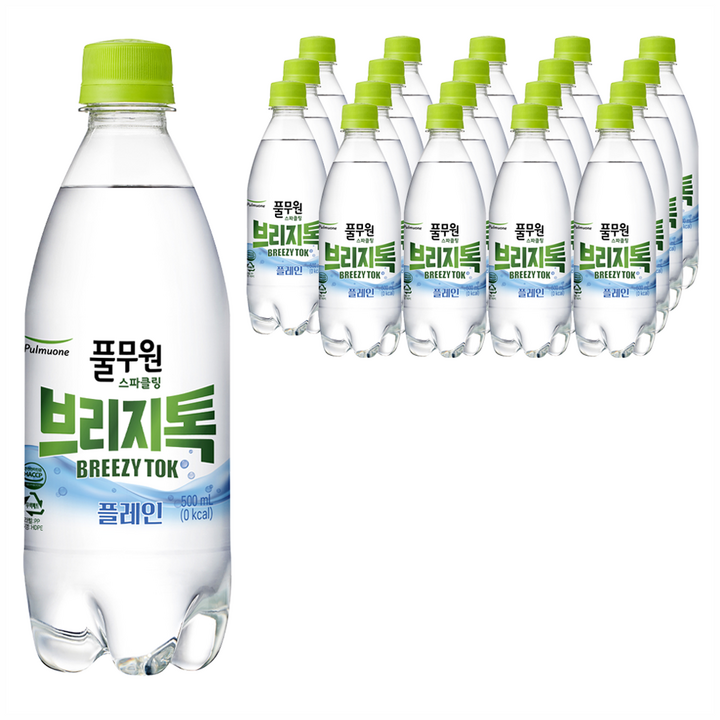 브리지톡 풀무원 스파클링 플레인, 500ml, 20개