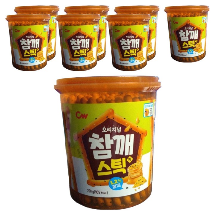 청우식품 참깨스틱 진, 220g, 8개