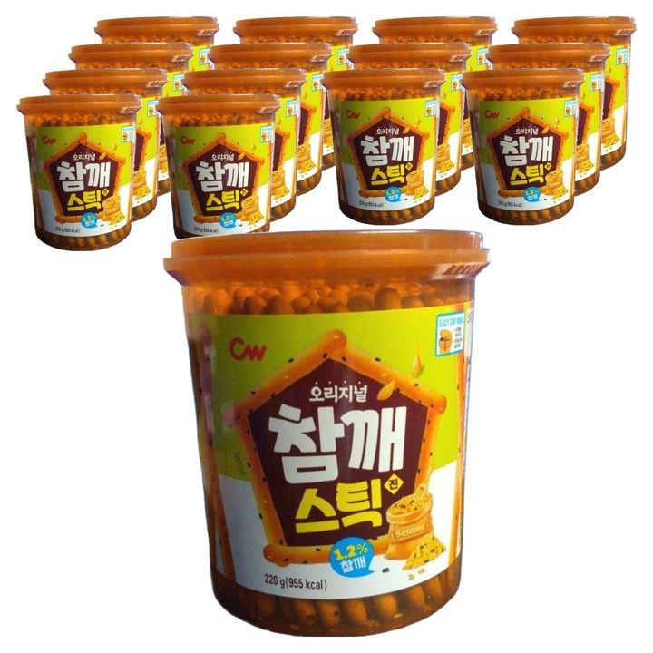 청우식품 참깨스틱 진, 220g, 15개