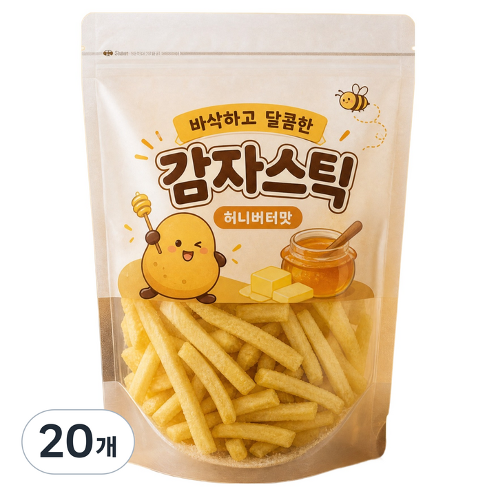 바삭하고 달콤한 감자스틱 허니버터맛, 300g, 20개