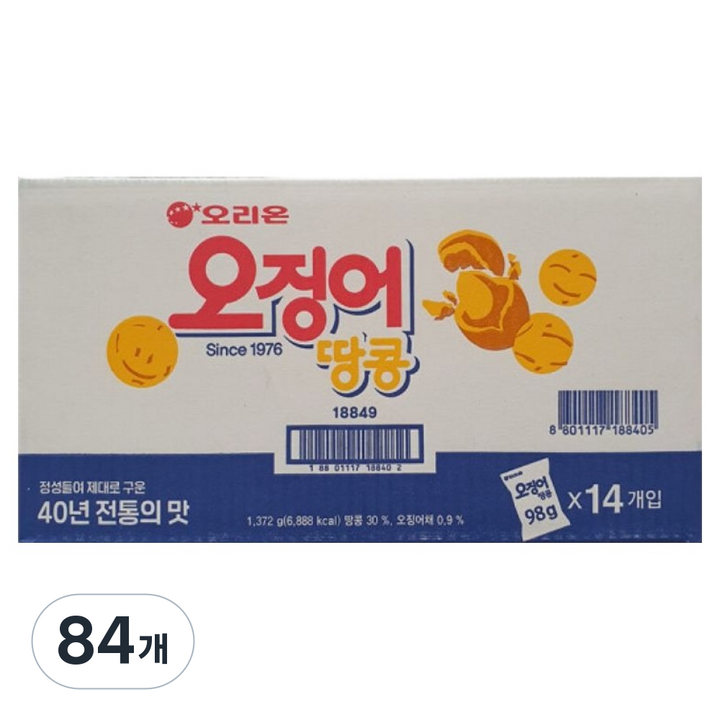 오징어땅콩, 98g, 84개