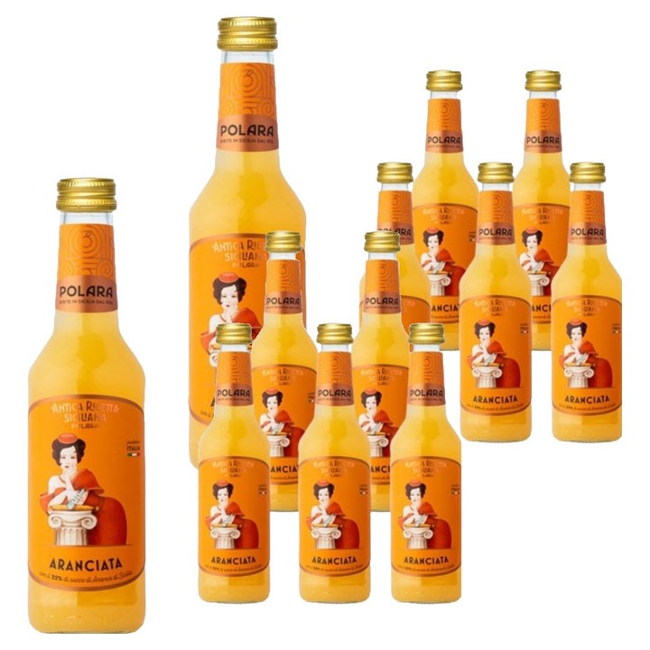 폴라라 시칠리아나 아란시아타 오렌지 탄산음료, 12개, 275ml