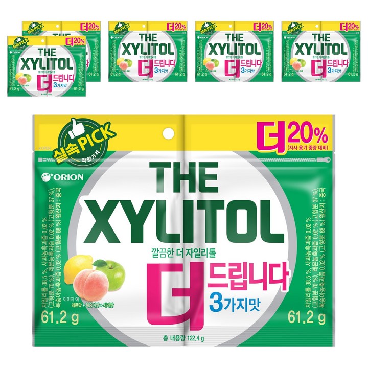 오리온 깔끔한 더 자일리톨, 61.2g, 12개