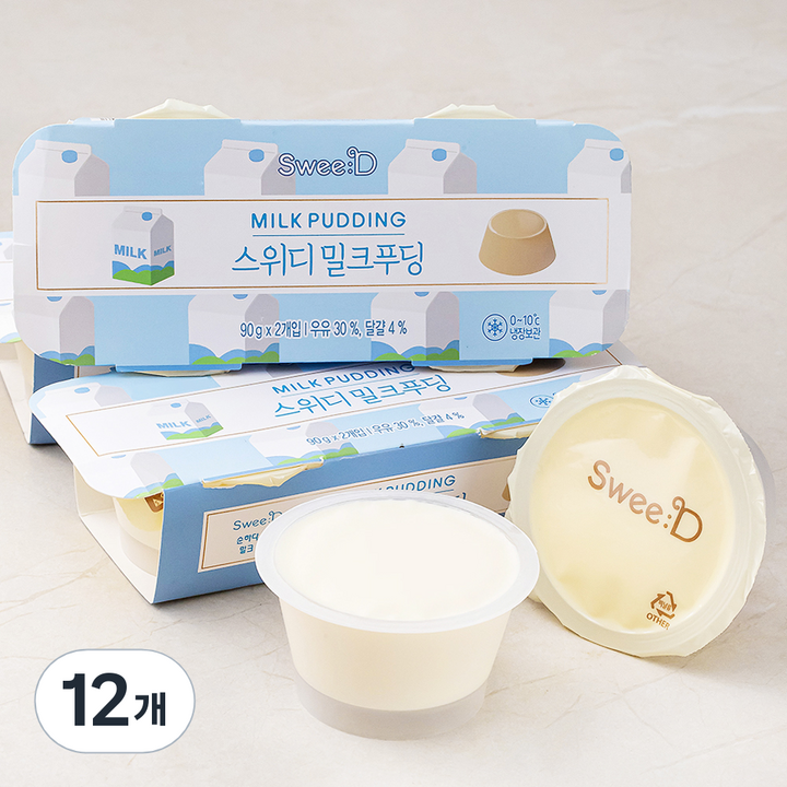 스위디 밀크 푸딩, 90g, 2개입, 12개
