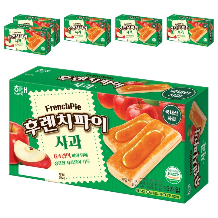 해태제과 후렌치 파이 사과, 192g, 6개