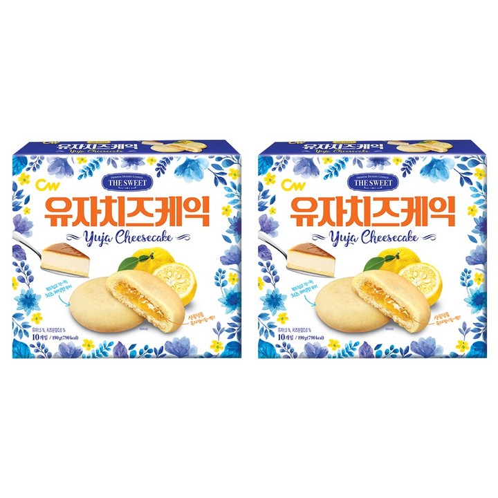 청우식품 유자 치즈케익, 190g, 2개