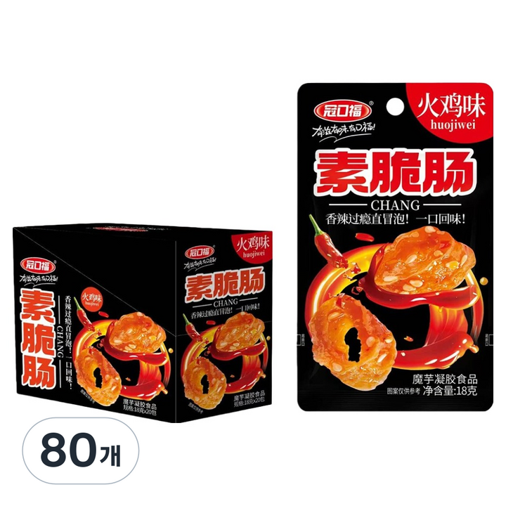 소시지모양 곤약 향라맛, 80개, 18g