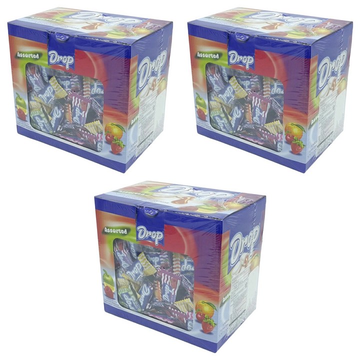 드롭 어소티트 소프트캔디 6가지맛, 1kg, 3개