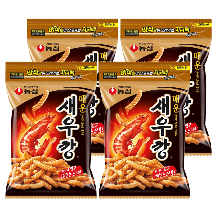 농심 매운새우깡, 400g, 4개