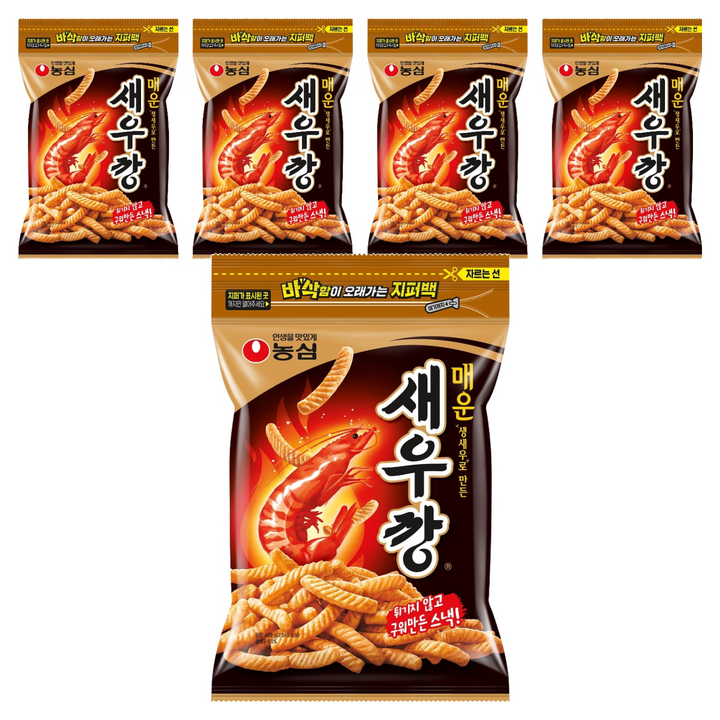 농심 매운새우깡, 400g, 5개