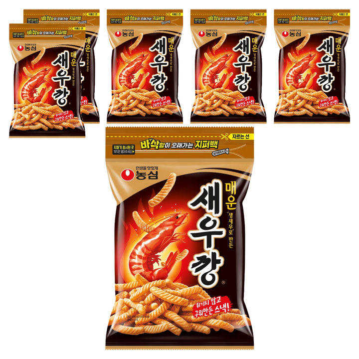 매운 새우깡, 6개, 400g