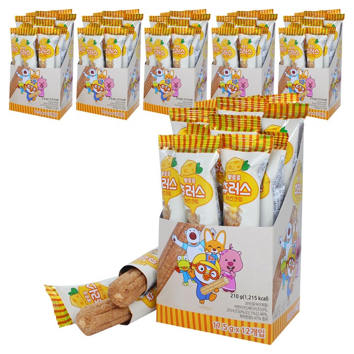 뽀로로 츄러스 치즈크림, 210g, 6개