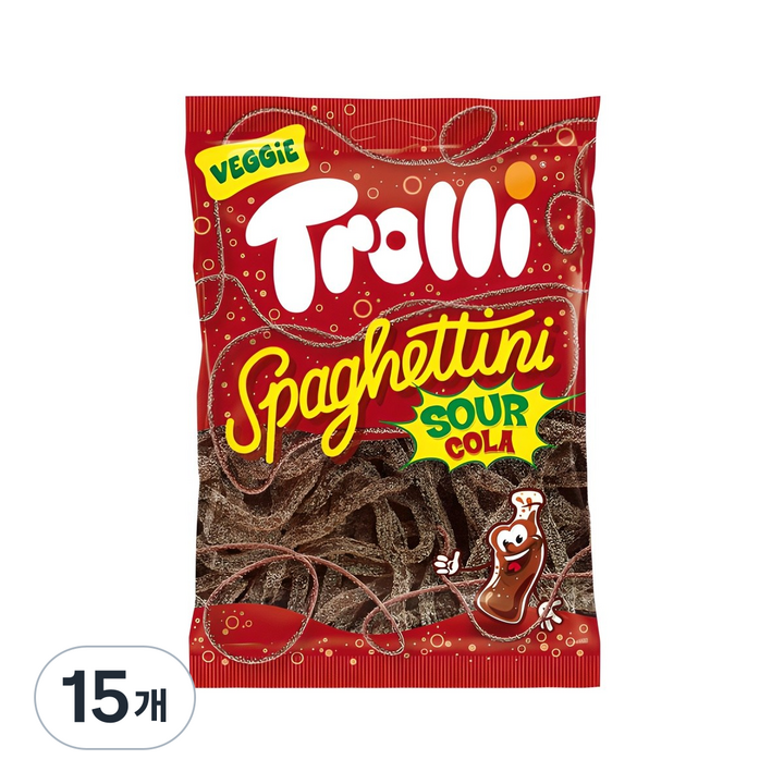 트롤리 스파게티니 사우어 콜라향 젤리, 100g, 15개