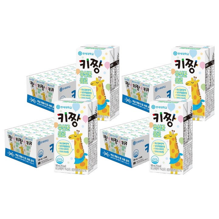 연세키짱 키짱 유산균 음료, 190ml, 96개