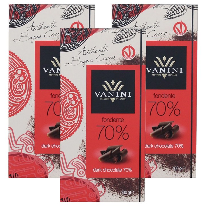 바니니 다크초콜릿 70%, 100g, 3개