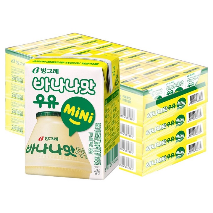 바나나맛우유 mini, 120ml, 96개