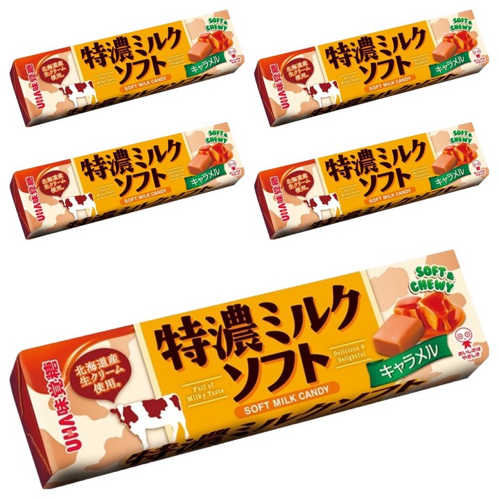 유하미카쿠토 토쿠노 밀크 소프트 캔디 카라멜맛, 5개, 50g