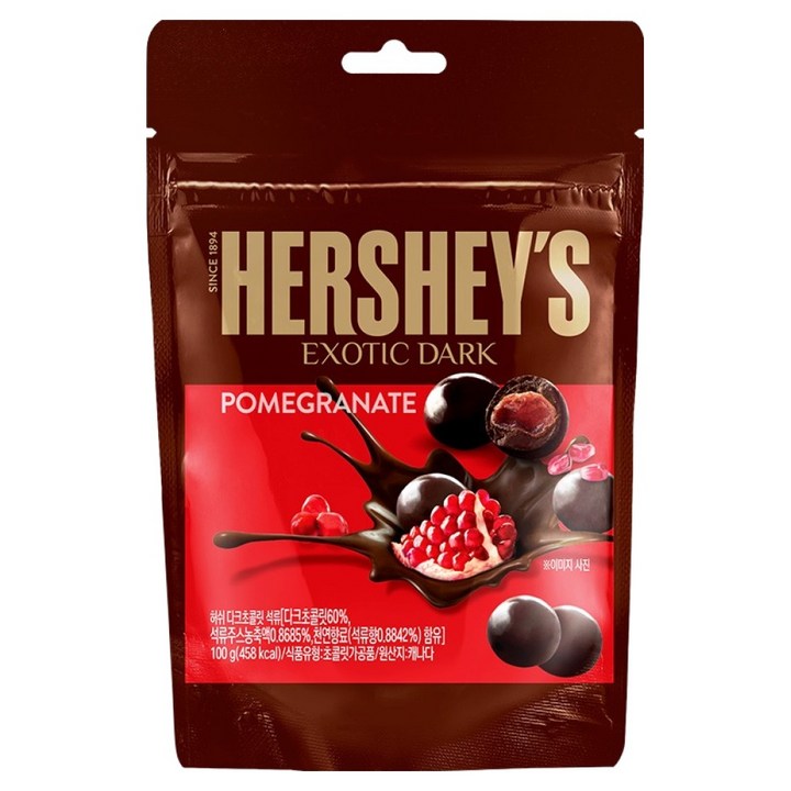 허쉬 다크초콜릿 석류, 100g, 1개