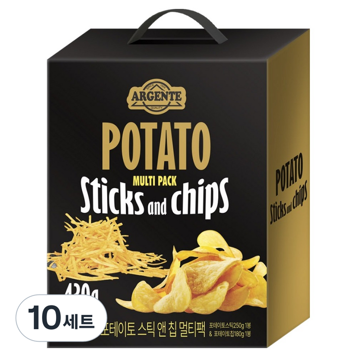 아르헨떼 성풍양행 감자칩 180g +감자스틱 250g 멀티팩 세트, 10세트