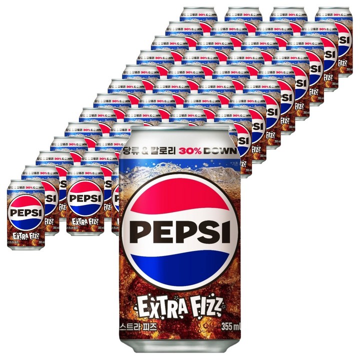 펩시 엑스트라 피즈 탄산음료, 355ml, 72개