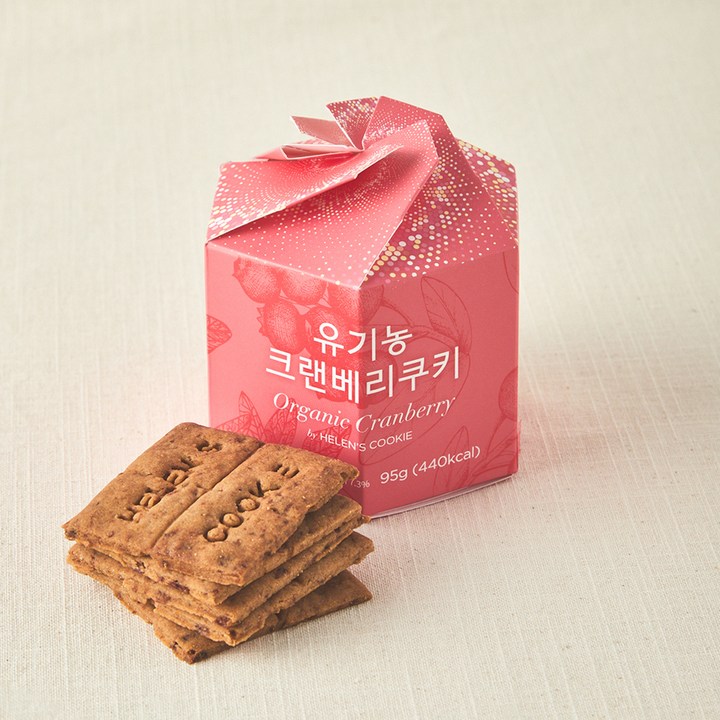 헬렌스쿠키 유기농가공식품 인증 크랜베리 쿠키, 95g, 1개입, 1개
