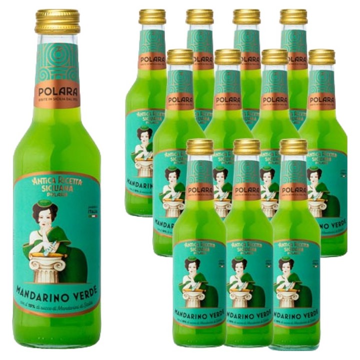 폴라라 시칠리아나 만다리노 베르데 탄산음료 그린만다린, 12개, 275ml