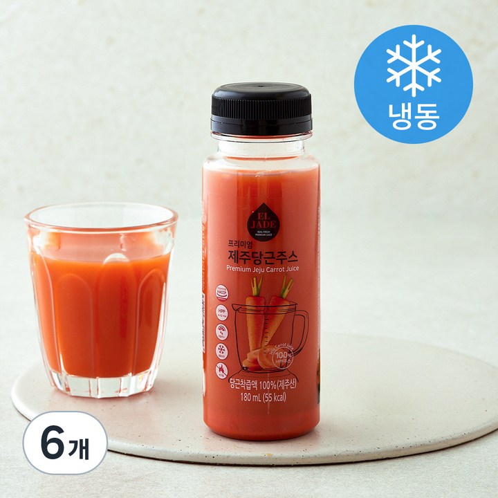 엘제이드 프리미엄 제주당근주스 (냉동), 6개, 180ml