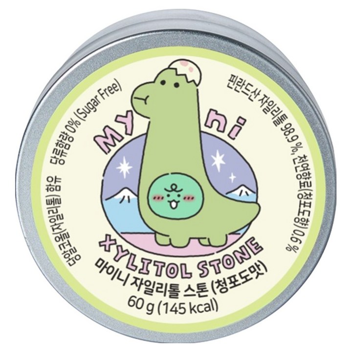 마이니 자일리톨 스톤 청포도맛, 60g, 1개