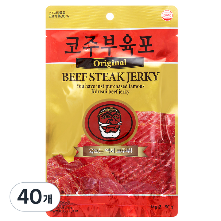 코주부 오리지널 육포, 50g, 40개