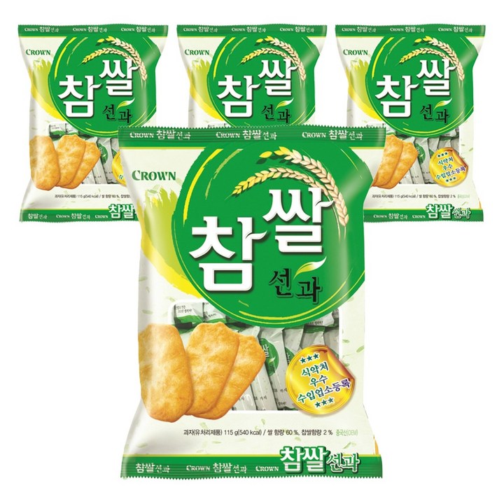크라운 참쌀선과, 115g, 4개