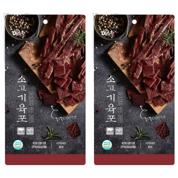 미소향 소고기육포, 80g, 2개
