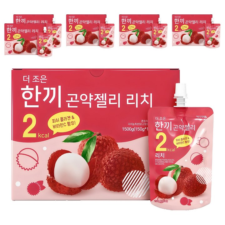 더존건강 더 조은 한끼곤약젤리 리치 10개입, 1.5kg, 6개
