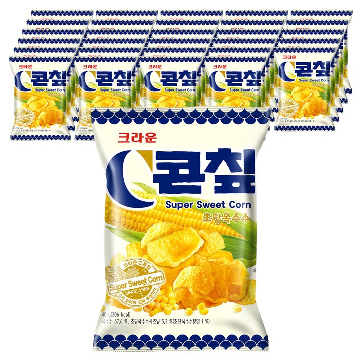콘칲 초당옥수수 스낵, 40g, 40개