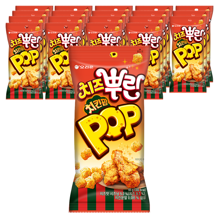 오리온 치즈뿌린 치킨팝, 65g, 20개