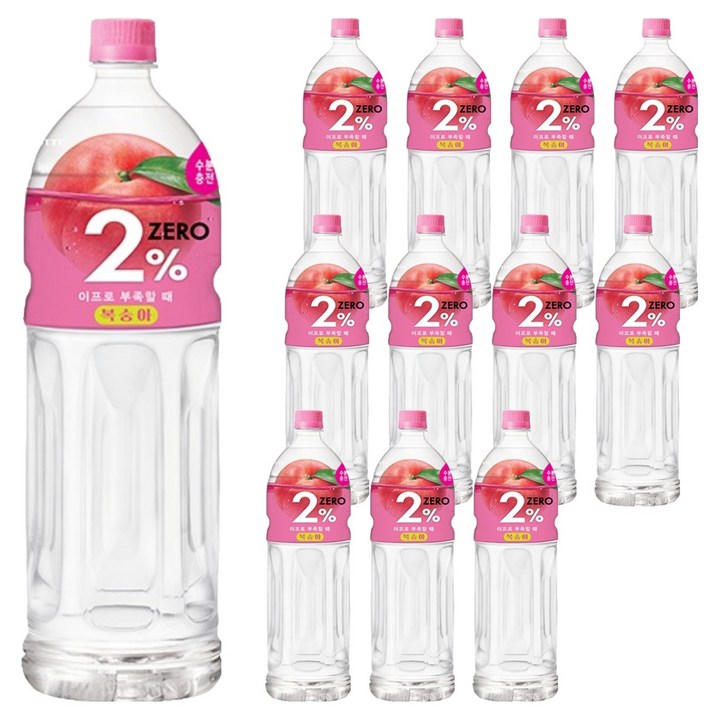 이프로 부족할 때 복숭아 제로, 12개, 1.5L