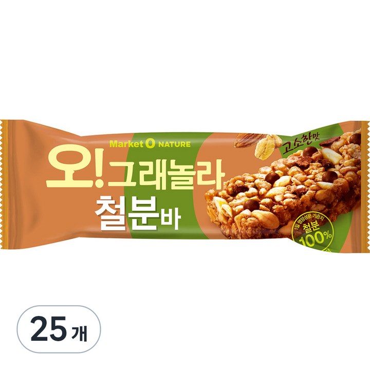 오 그래놀라 철분바 12p, 35g, 25개