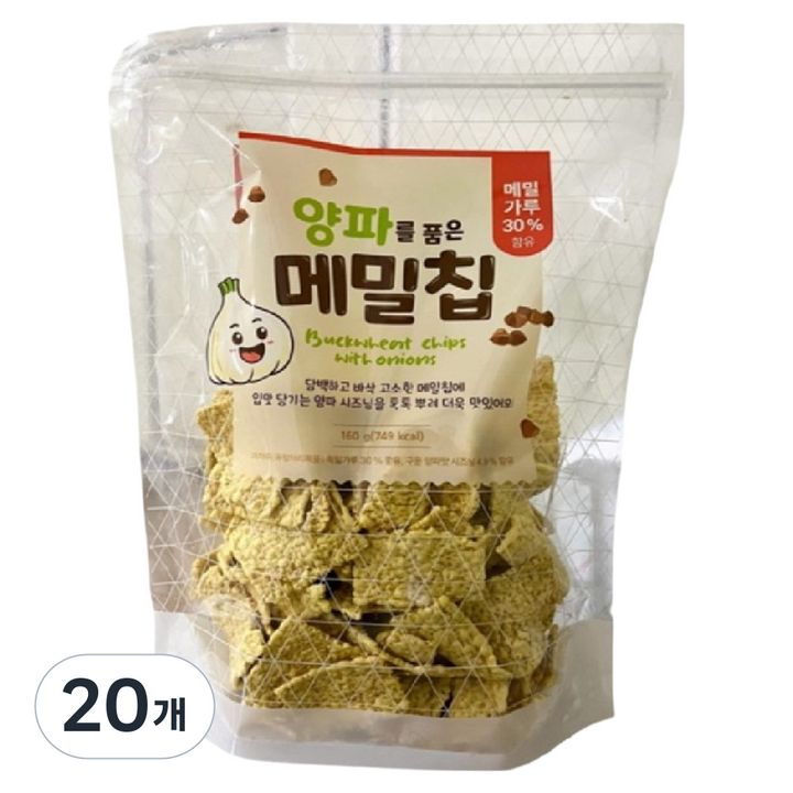 양파를 품은 메밀칩, 160g, 20개