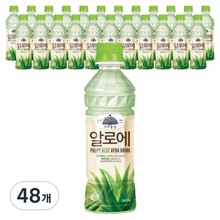 가야농장 알로에, 340ml, 48개