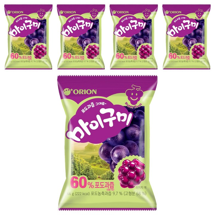 마이구미 포도, 66g, 5개