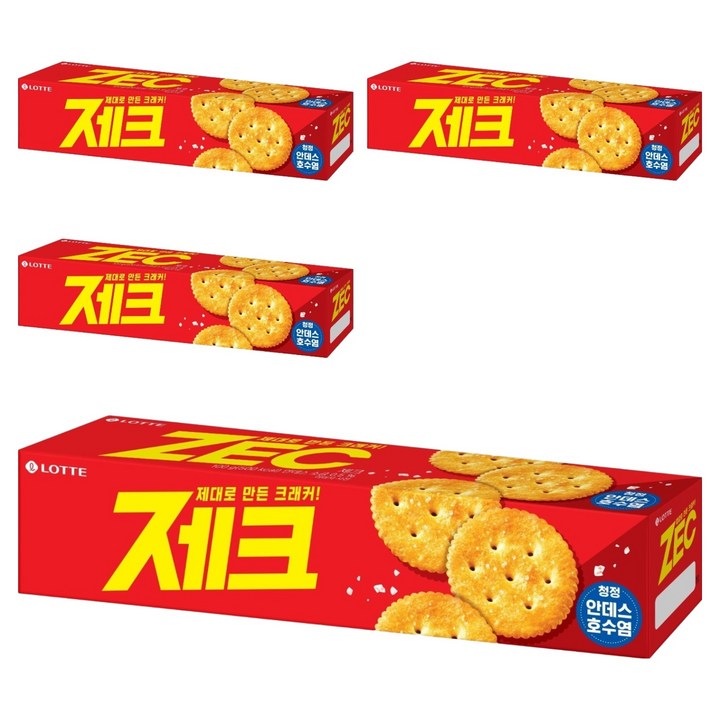 롯데웰푸드 제크 오리지날, 100g, 4개
