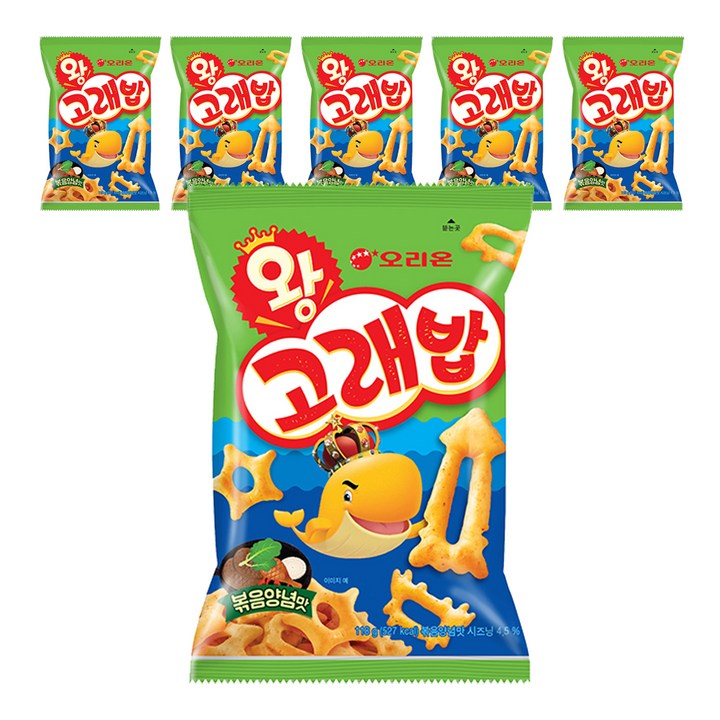 오리온 왕 고래밥 볶음양념맛, 118g, 6개
