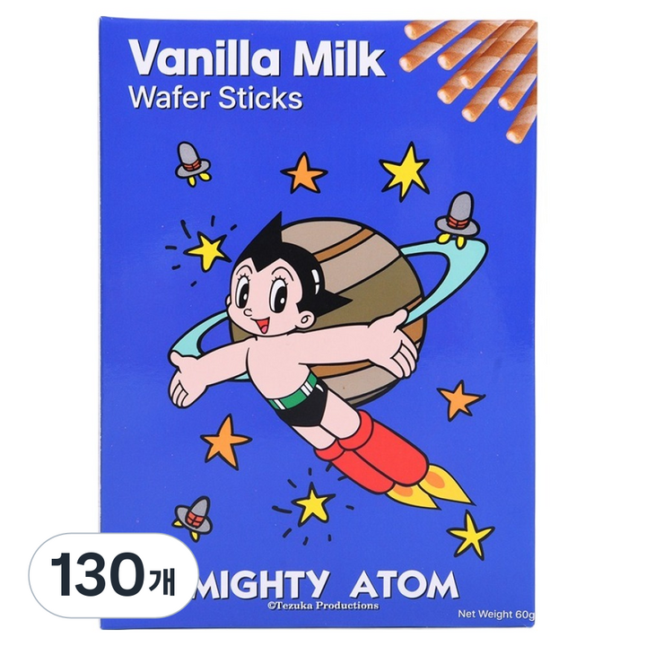 글로리아비스코 아톰 바닐라밀크맛 와퍼스틱 10p, 60g, 130개