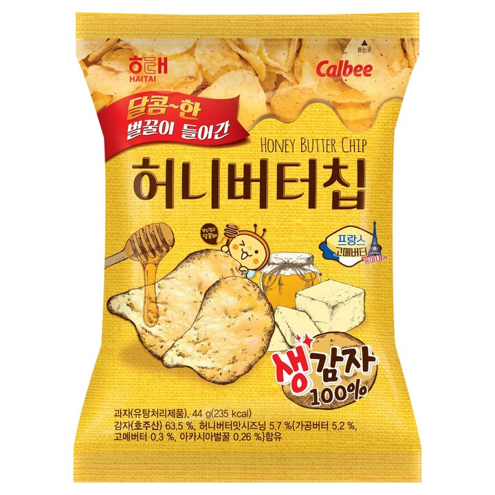 해태제과 허니버터칩, 44g, 1개