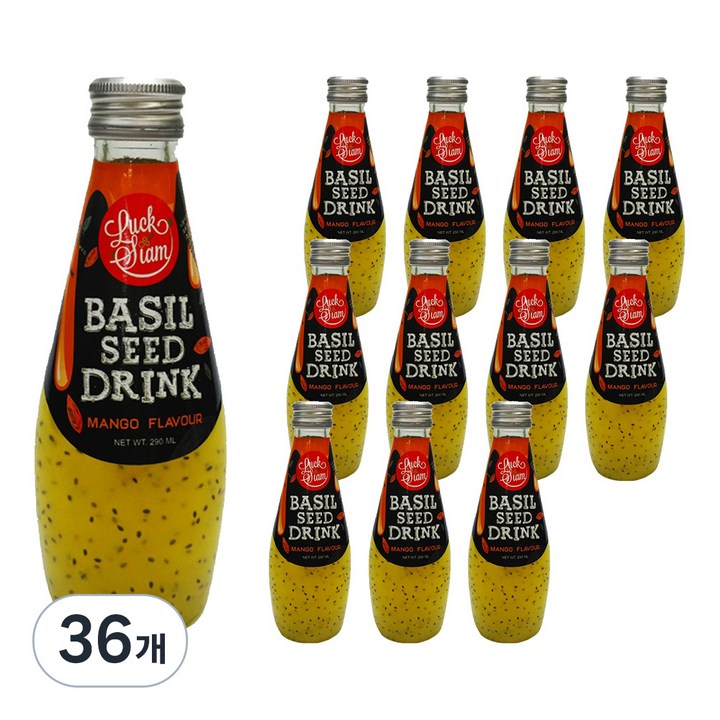 럭시암 바질씨드 드링크 망고 플레이버, 290ml, 36개