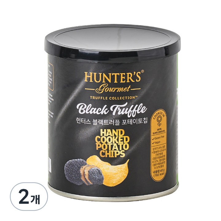 헌터스 블랙트러플 포테이토칩, 40g, 2개
