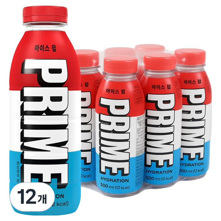 드링크프라임 하이드레이션 아이스 팝, 12개, 500ml