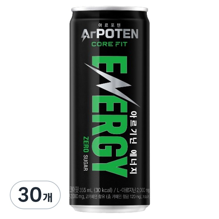 아르포텐 대상웰라이프 코어핏 에너지 드링크, 355ml, 30개
