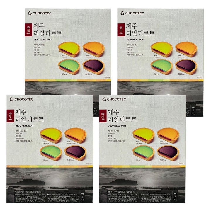 초코텍 제주 리얼 타르트 중 7p, 4개, 28g